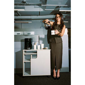 12th Tribe Tory Mocha Twill Button Front Sleeveless Top Size XXLXXL